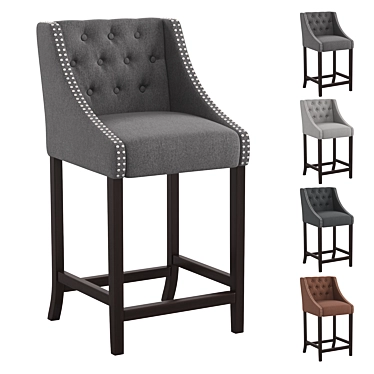 Carmel Series 30" Bar Stool 3D model image 1 