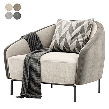 Carnaby Armchair: Modern Elegance for Any Space 3D model image 1 