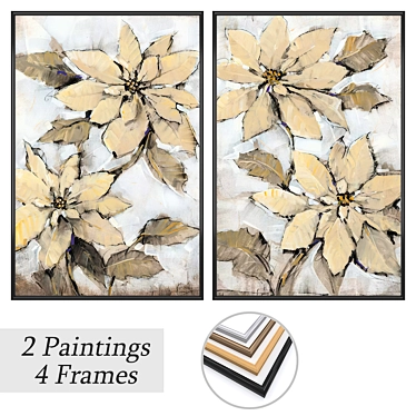 Elegant Wall Art Set 3D model image 1 