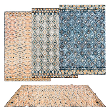 Versatile Set of 6 Rugs 3D model image 1 