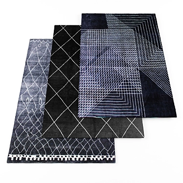 Modern Rugs Set - 4 Pieces 3D model image 1 