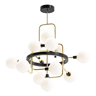 Sleek LED Chandelier - FUTURA 3D model image 1 