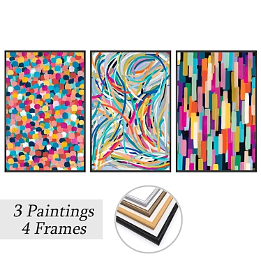 Elegant Wall Art Set 3D model image 1 