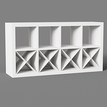 Versatile Storage Shelf with 4 Inserts 3D model image 1 