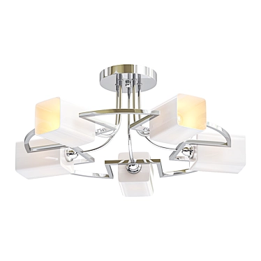 Elegant Tetro Ceiling Chandelier 3D model image 1 