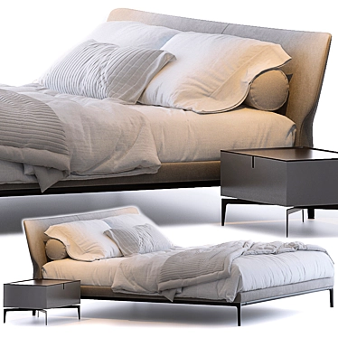 Elegant Maya Bed by Alivar 3D model image 1 