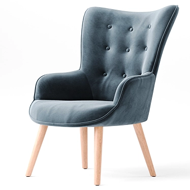 Hygge Lounge Chair: Embrace Cozy Comfort 3D model image 1 