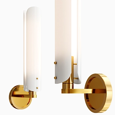 Elegant Bronze Platiere Sconce 3D model image 1 