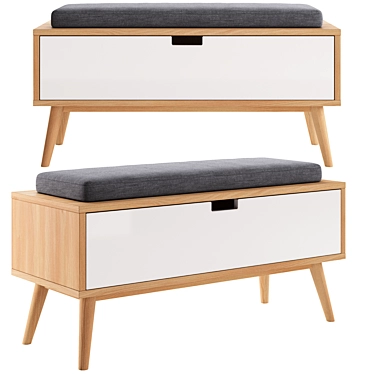 La Redoute JIMI Scandinavian Bench 3D model image 1 