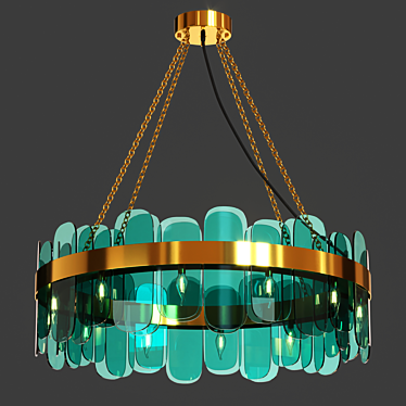 Elegant Blount Chandelier: Timeless Lighting Statement 3D model image 1 