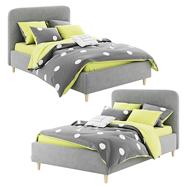 Arvika Bed: Stylish Nordmann Factory Creation 3D model image 1 