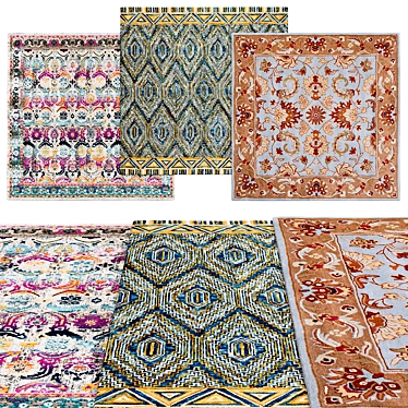 Square Bliss Rugs | Various Sizes 3D model image 1 