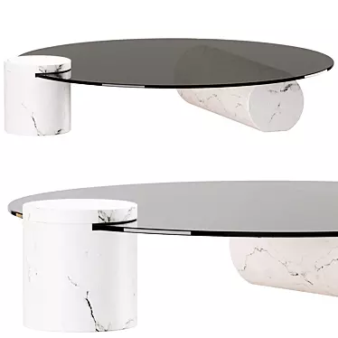Distinctive Glass Coffee Table 3D model image 1 