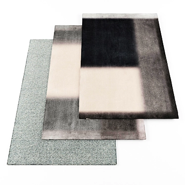 Modern Rugs Set: 5 Pieces with Textures 3D model image 1 