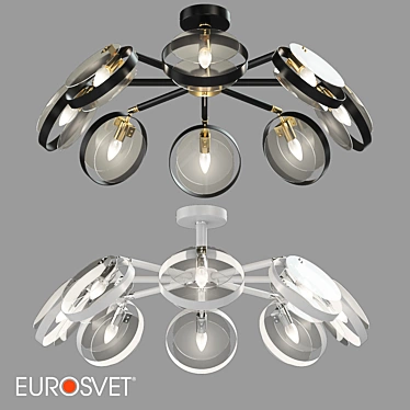 Eurosvet Gallo Loft Style Ceiling Lamp 3D model image 1 
