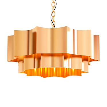 Whittier Gold Patina Pendant 3D model image 1 