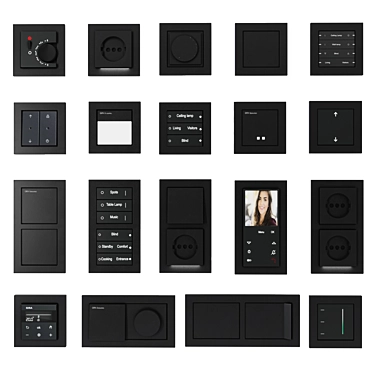 GIRA Sensotec: Sleek Flush-Mounted Sockets & Switches 3D model image 1 