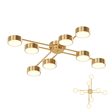 Lampatron DAHLIA 8: Elegant LED Ceiling Chandelier 3D model image 1 