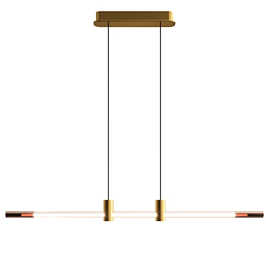 Sleek Glass Pinion Lamp 3D model image 1 