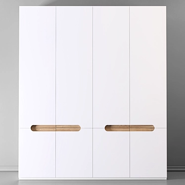 Spacious Storage Solution: Wardrobe 77 3D model image 1 