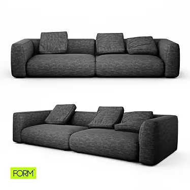 Natural Stone Sofa - A Flawless Blend of Comfort and Elegance 3D model image 1 