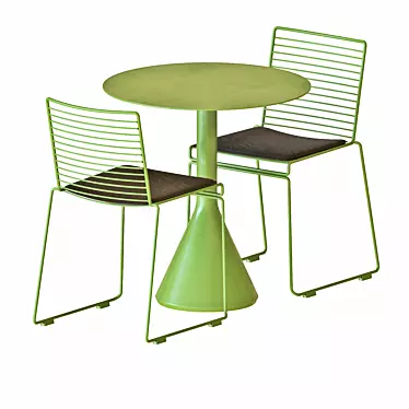 Modern Hay Table & Chair Set 3D model image 1 