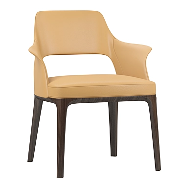 Elegant Wood-Framed Sophie Lite Chair 3D model image 1 