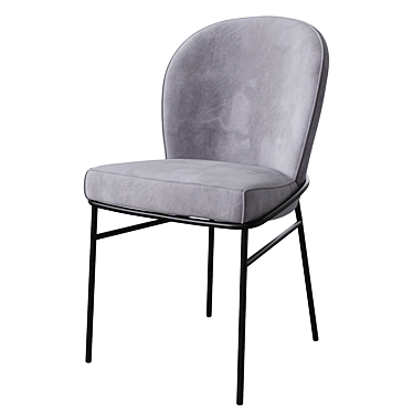 Eichholtz Willis Velvet Dining Chair 3D model image 1 