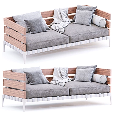 Modern Flexform Ansel Sofa 3D model image 1 