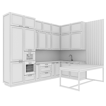 Neoclassic Kitchen Set 2015 3D model image 1 