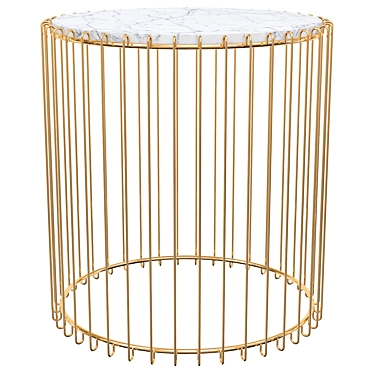 Elegant Golden Coffee Table 3D model image 1 