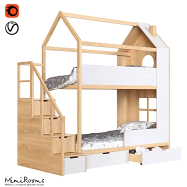 OM Bunk bed "Dee Dee" with chest of drawers from the manufacturer Mimirooms ™

Title: Dee Dee Bunk 3D model image 1 