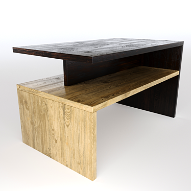 Modern Wooden Coffee Table 3D model image 1 