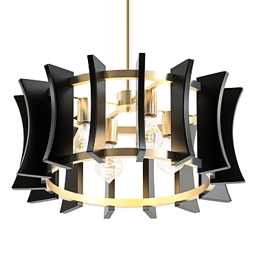 Garcia Convertible Chandelier - Transform Your Lighting 3D model image 1 