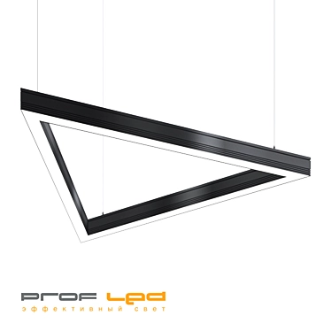 Parus LED Triangle Pendant Light 3D model image 1 