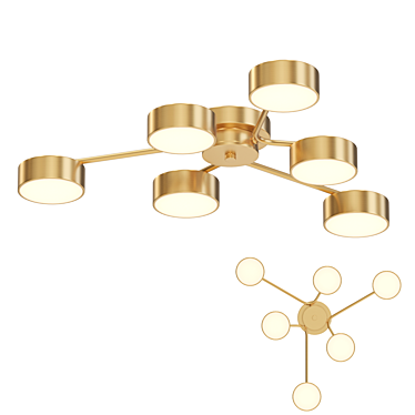 Dahlia 10: Modern LED Ceiling Lamp 3D model image 1 