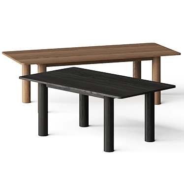 Modern Arc Dining Tables by Lulu & Georgia 3D model image 1 