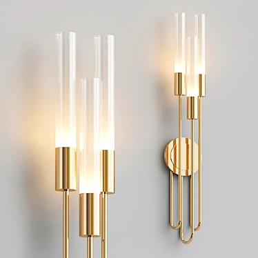 Elegant Torch Wall Sconce 3D model image 1 