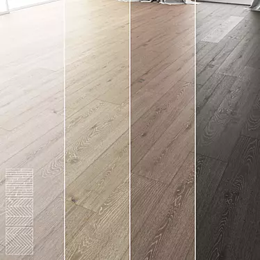 Wooden Floor Tile Set 13 | High-Quality 3D Model 3D model image 1 