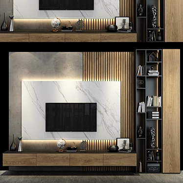 Sleek Storage Solution: Cabinet Furniture 0151 3D model image 1 