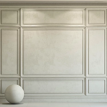 Elegant Molding Decorative Plaster 3D model image 1 