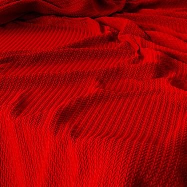 Red Wool PBR Fabric Texture 3D model image 1 