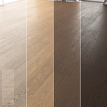 Title: Wood Floor Set - High-Quality 3D Model 3D model image 1 