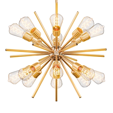 Modern Sputnik Chandelier: Louella 16 3D model image 1 