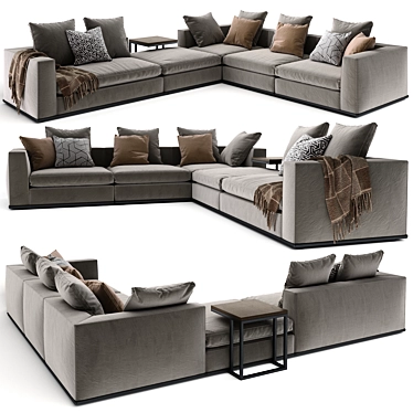 Modern Minotti Powell 2-Piece Sofa 3D model image 1 