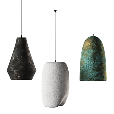 Serene Glow Pendant Lights 3D model image 1 