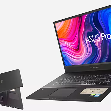 Sleek Asus Laptop: Powerful & Portable 3D model image 1 