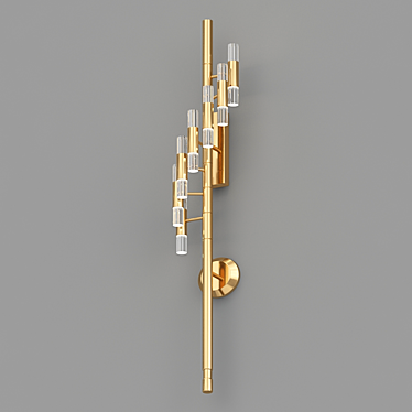 Luxury Waterfall Torch Wall 3D model image 1 