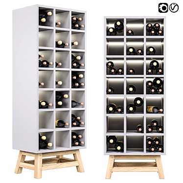 Modern Wine Cabinet: D3 01 3D model image 1 