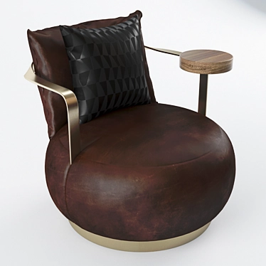 Elegant Botero Armchair: Russian Craftsmanship 3D model image 1 